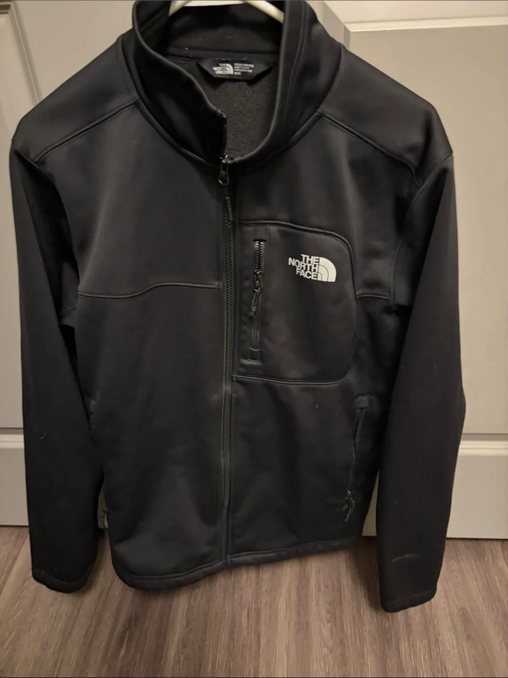 The North Face Black Lightweight Softshell Jacket with Chest Logo